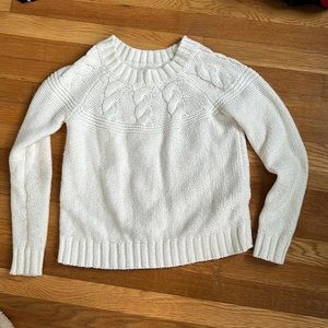 Aerie white knitted sweater